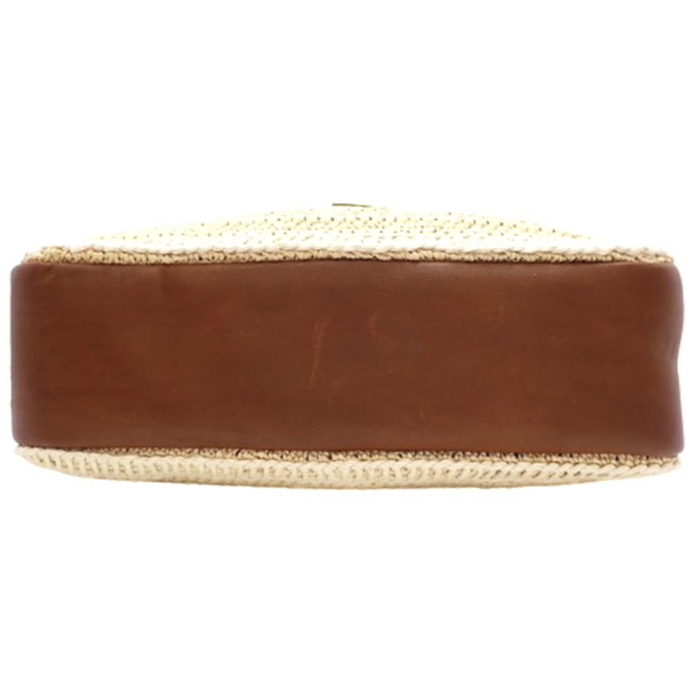 Saint Laurent Ysl Lou Camera Logo Straw Paris Brown Fringe - Picture 4 of 9